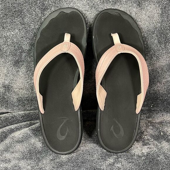OluKai Ohana Petal Pink flip flop sandals sz 11 - Picture 1 of 6